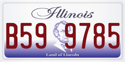 IL license plate B599785