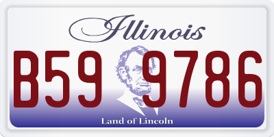 IL license plate B599786