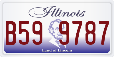 IL license plate B599787