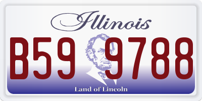 IL license plate B599788