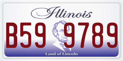 IL license plate B599789