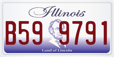IL license plate B599791