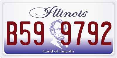 IL license plate B599792