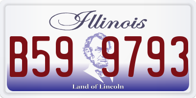 IL license plate B599793