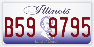 IL license plate B599795