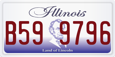 IL license plate B599796