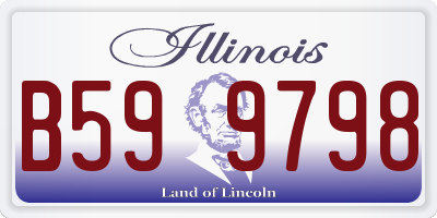 IL license plate B599798