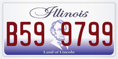 IL license plate B599799