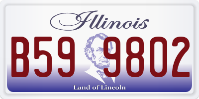 IL license plate B599802