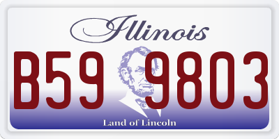 IL license plate B599803