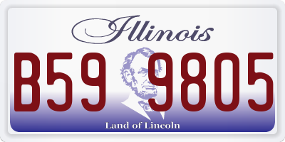 IL license plate B599805