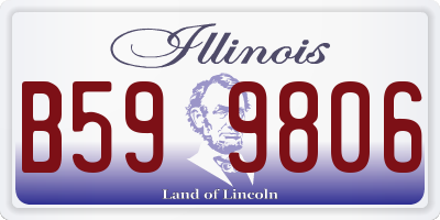 IL license plate B599806