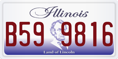 IL license plate B599816