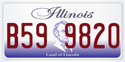 IL license plate B599820
