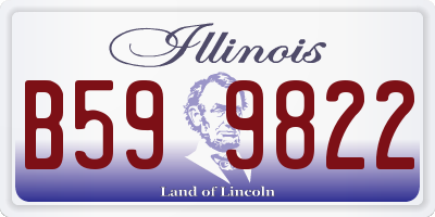 IL license plate B599822