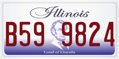 IL license plate B599824