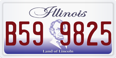 IL license plate B599825