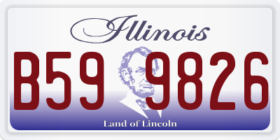 IL license plate B599826