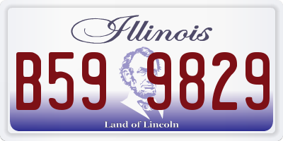 IL license plate B599829