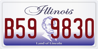 IL license plate B599830