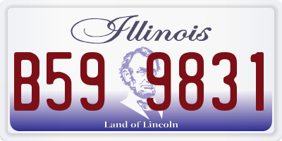 IL license plate B599831