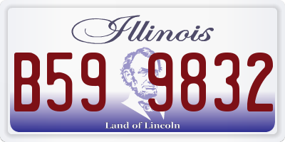 IL license plate B599832