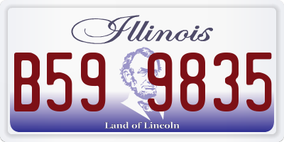 IL license plate B599835