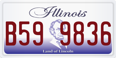 IL license plate B599836