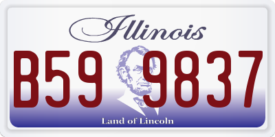 IL license plate B599837