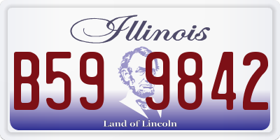 IL license plate B599842