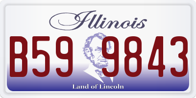 IL license plate B599843