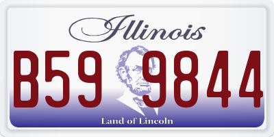 IL license plate B599844