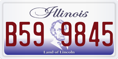 IL license plate B599845