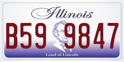 IL license plate B599847
