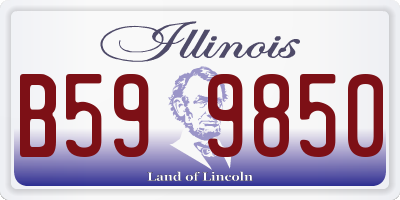 IL license plate B599850