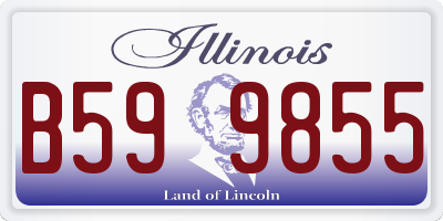 IL license plate B599855