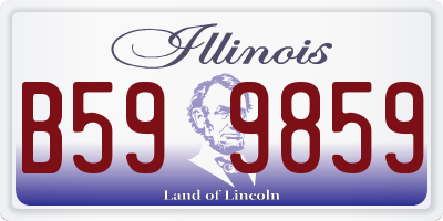 IL license plate B599859