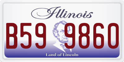 IL license plate B599860