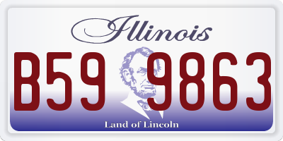 IL license plate B599863