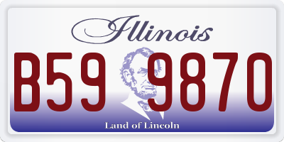 IL license plate B599870