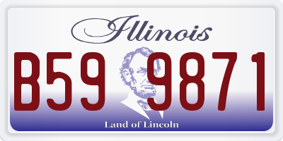 IL license plate B599871