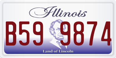 IL license plate B599874