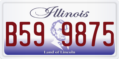 IL license plate B599875
