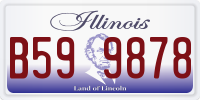 IL license plate B599878