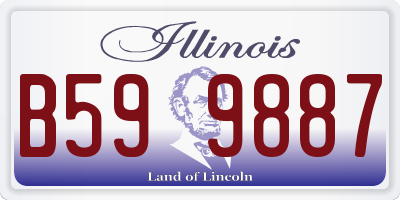 IL license plate B599887
