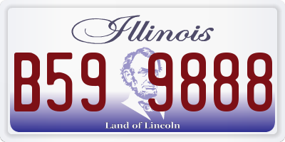 IL license plate B599888