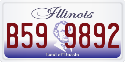 IL license plate B599892