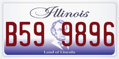 IL license plate B599896