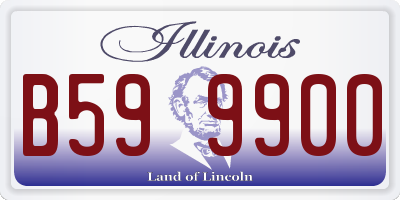 IL license plate B599900