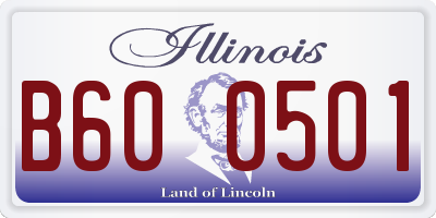IL license plate B600501